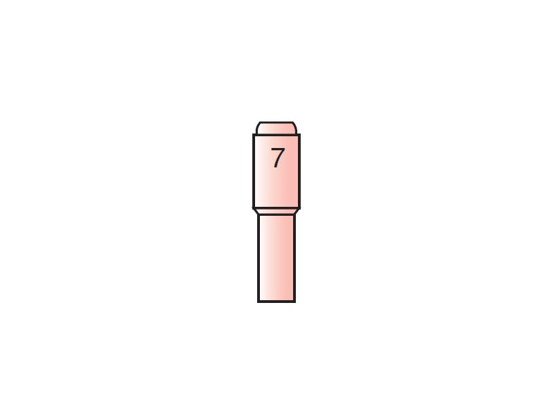 10 pack TC0093 NOZZLE GR7 Ø11.0MM LONG CERAM.